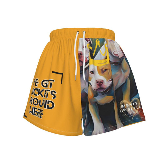 DAWG Shorts Yellow Basketball Shorts Sports Shorts Women's Sports Shorts - Mighty Lifestyle