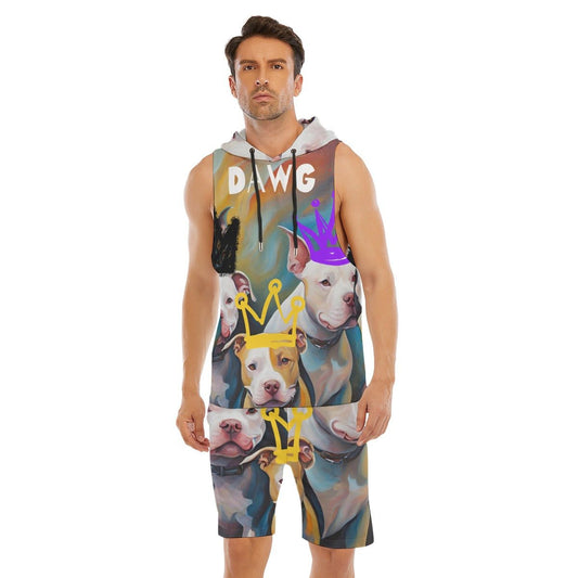 DAWG Sports Set Basketball Set CASUAL SET Sleeveless Vest And Shorts Set - Mighty Lifestyle
