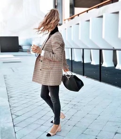 Dorothy Blazer | Double breasted short plaid women blazer Long sleeve pocket tweed ladies blazer Winter jacket office suit female - Mighty Lifestyle