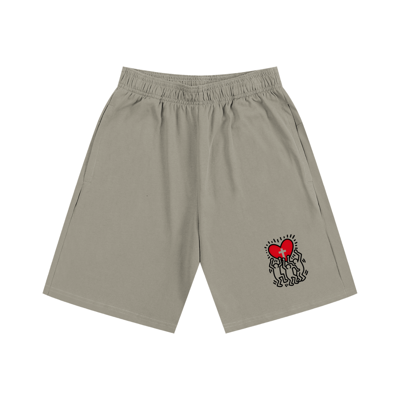 Hearts Above Inspired by Artistry of RH Essential Heavyweight Cotton Shorts