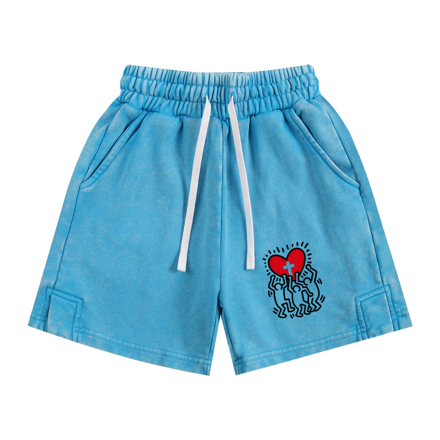 Hearts Above Inspired by Artistry of RH Snow Washed Kids' Shorts
