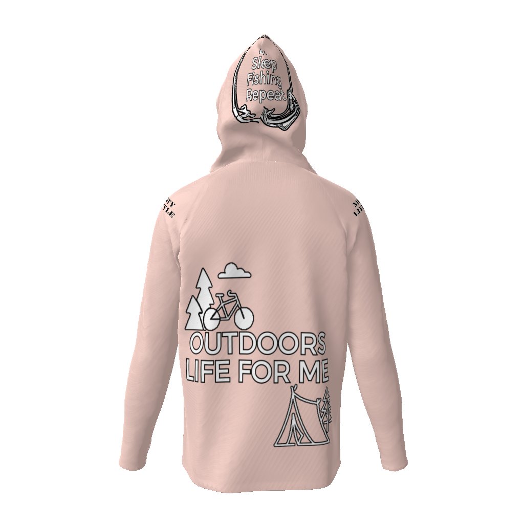Eat Sleep Fishing Repeat, Hoo Men's Sun Protective Hooded Long Sleeve T-Shirt - Mighty Lifestyle