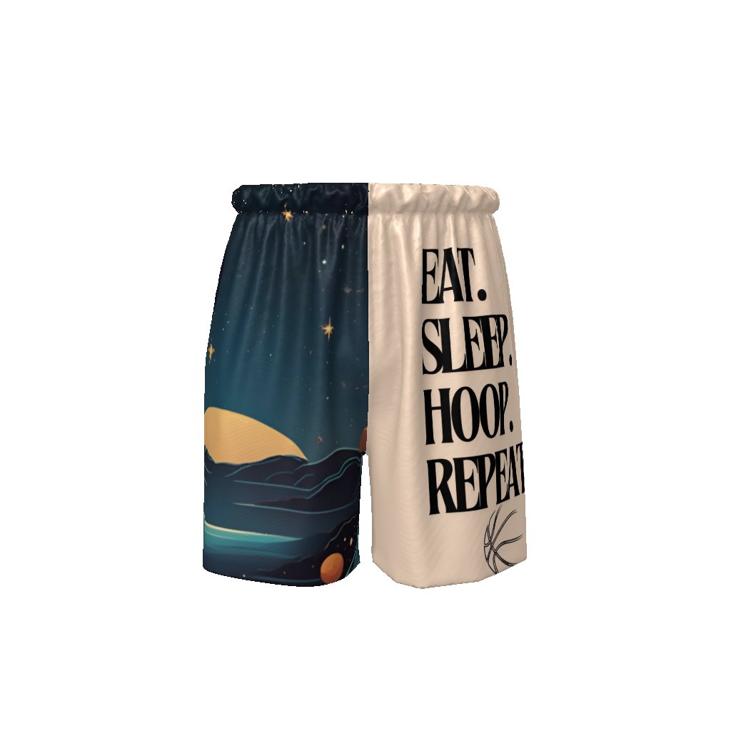 Eat Sleep Hoop Repeat Adult Basketball Shorts Sports Shorts - Mighty Lifestyle