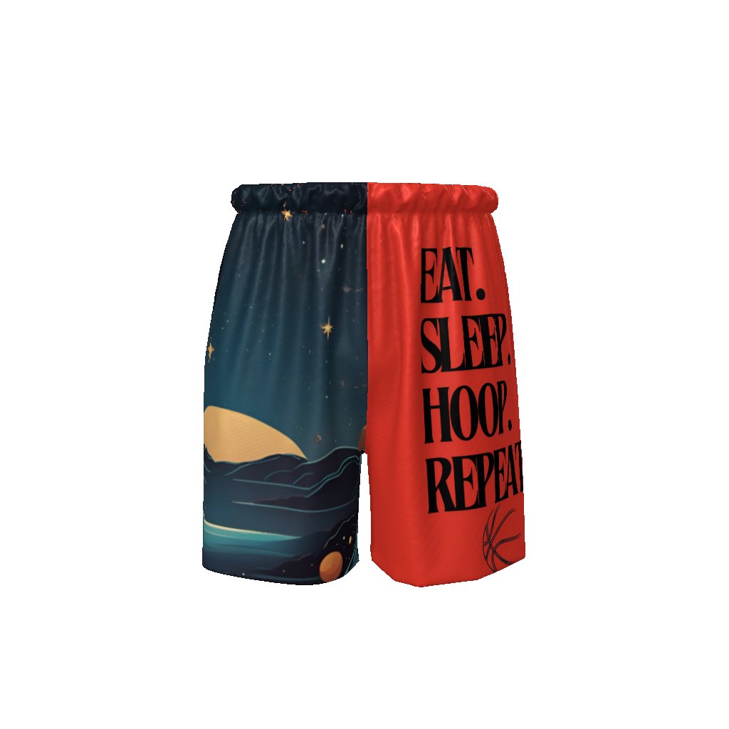 Eat Sleep Hoop Repeat Adult Basketball Shorts Sports Shorts - Mighty Lifestyle