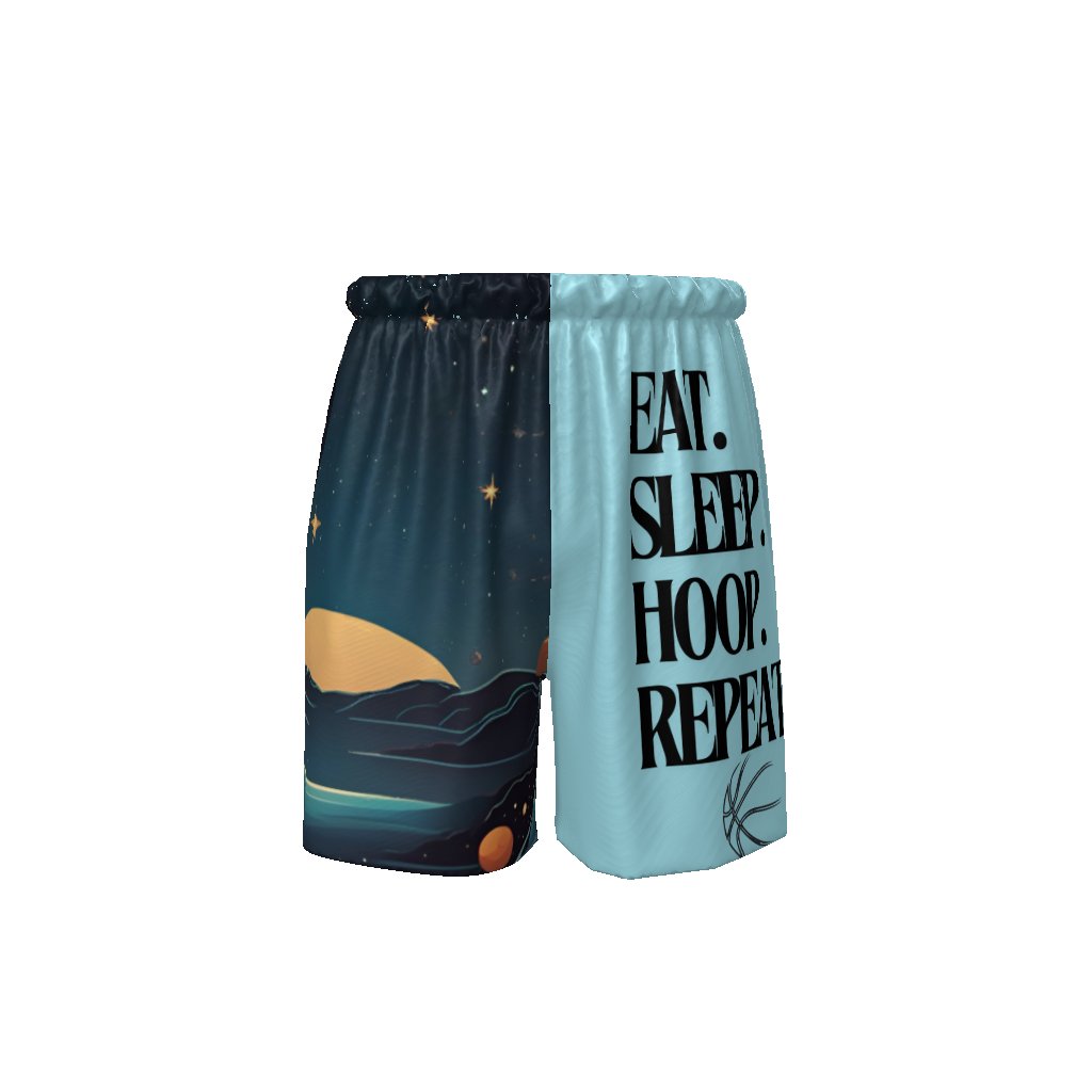 Eat Sleep Hoop Repeat Adult Basketball Shorts Sports Shorts - Mighty Lifestyle
