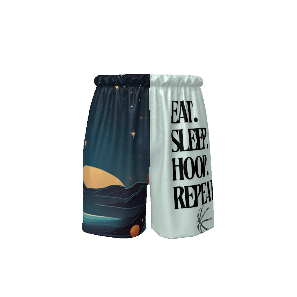 Eat Sleep Hoop Repeat Adult Basketball Shorts Sports Shorts - Mighty Lifestyle