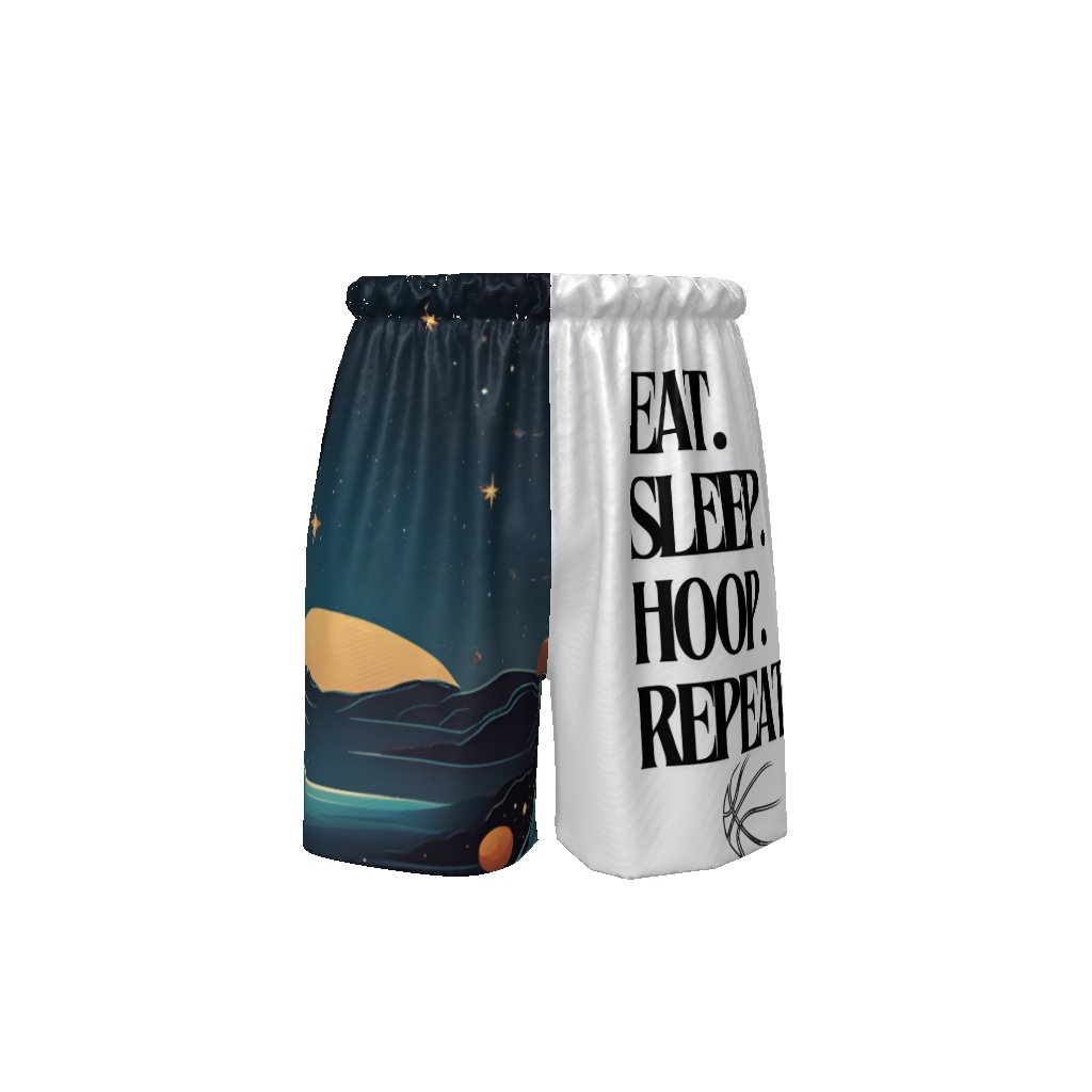 Eat Sleep Hoop Repeat Adult Basketball Shorts Sports Shorts - Mighty Lifestyle