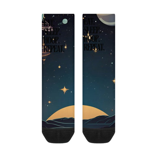 Eat Sleep Hoop Repeat Alien Crew Socks - Mighty Lifestyle