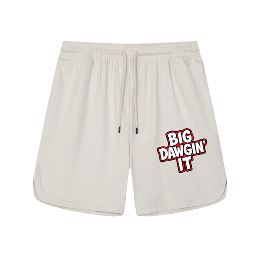Big Dawgin’ It Underdog Mesh-Lined Quick-Dry Performance Sports Shorts — Big Dawgin’ It Underdog Quick-Dry Mesh-Lined Sports Shorts – Unisex Athletic Fit for Training, Running & Gym