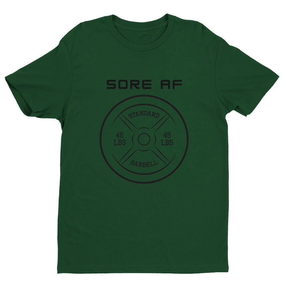 Sore AF Men's Fitted T-Shirt | Gym Shirt Funny Gym Shirt - Crossfit or Gym Shirt for Body Builder.