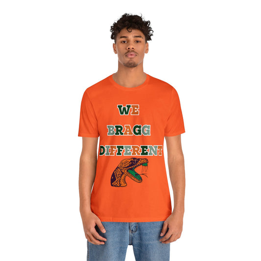 FAMU Rattler HBCU We BRAGG Different Shirt | FAMU We Bragg Different FAFO Tshirt, HBCU Shirt, Unisex Jersey Short Sleeve Tee - Mighty Lifestyle