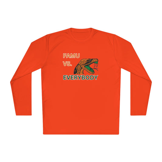 FAMU Vs Everyone, We Bragg Different, FAFO, Unisex Lightweight Long Sleeve Tee, HBCU Shirt - Mighty Lifestyle