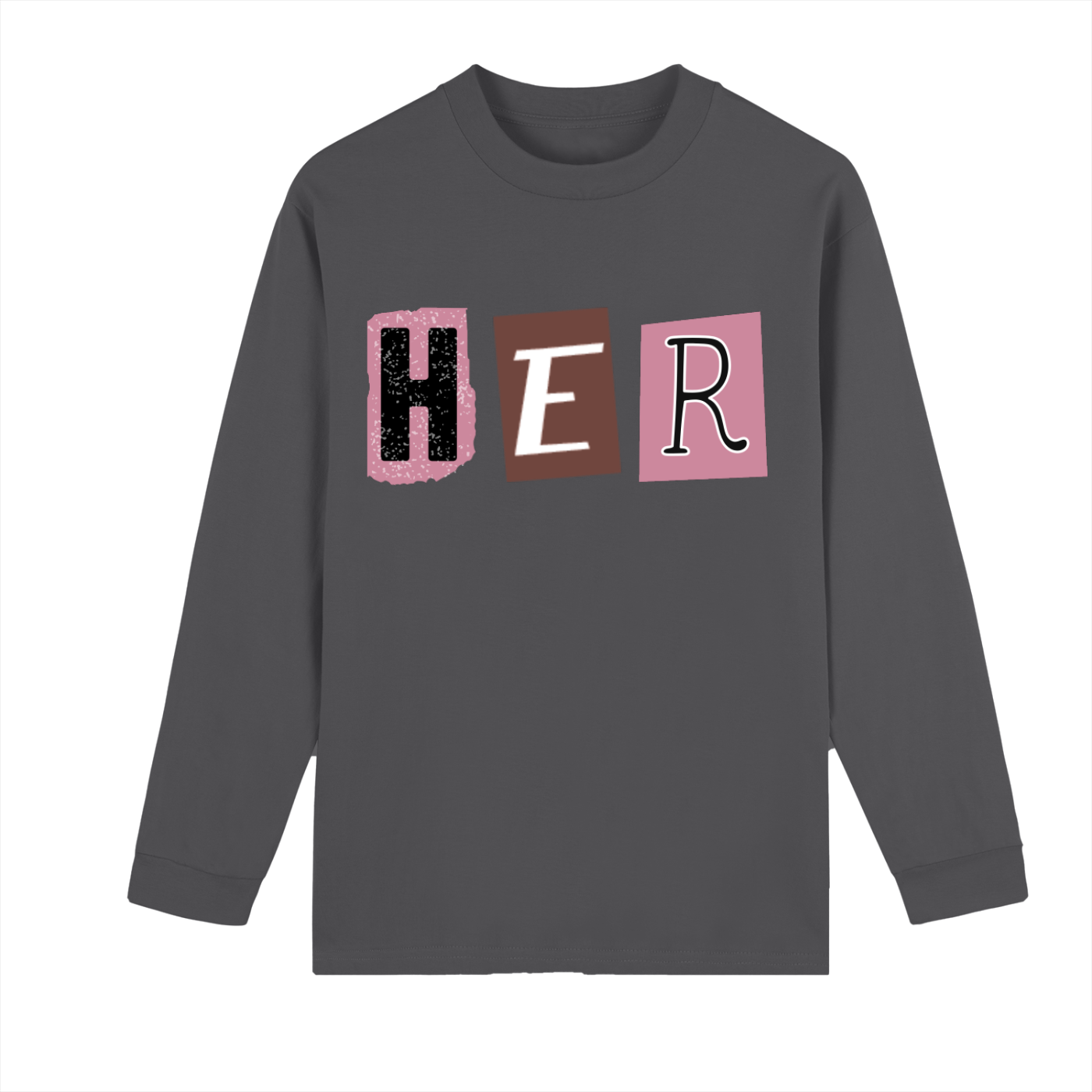 HER Crew Neck Drop Shoulder Long Sleeve Shirt