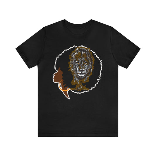 Female Afro Lion, Power Mindset, Shirt for Powerful Female, Royal Feminine Shirt - Mighty Lifestyle
