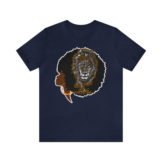 Female Afro Lion, Power Mindset, Shirt for Powerful Female, Royal Feminine Shirt - Mighty Lifestyle