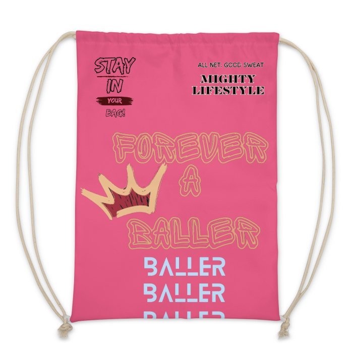 Forever a Baller Baller Baller Basketball Bag, Gym Bag, Drawstring Bag Mighty Lifestyle Basketball - Mighty Lifestyle