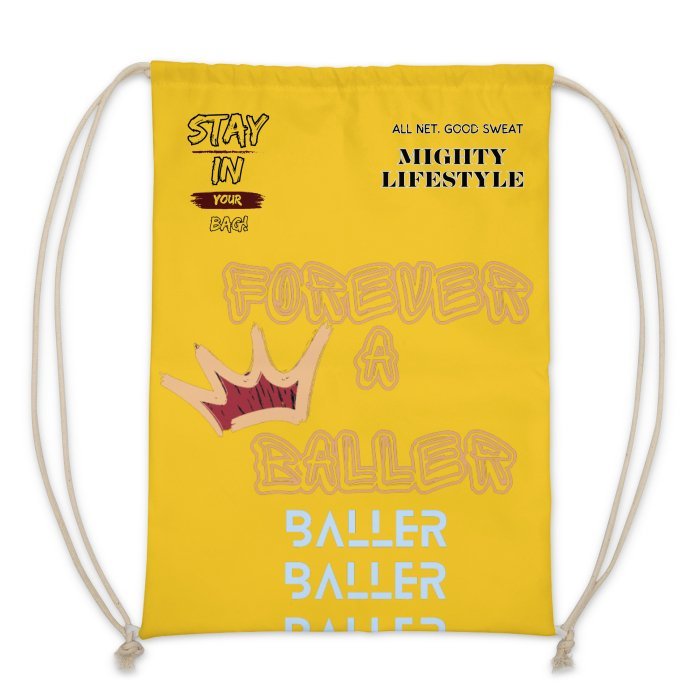 Forever a Baller Baller Baller Basketball Bag, Gym Bag, Drawstring Bag Mighty Lifestyle Basketball - Mighty Lifestyle