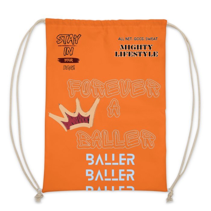 Forever a Baller Baller Baller Basketball Bag, Gym Bag, Drawstring Bag Mighty Lifestyle Basketball - Mighty Lifestyle