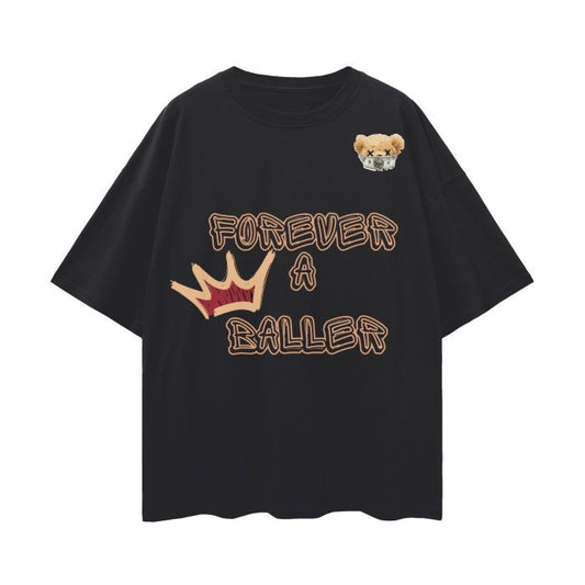 Forever A Baller Money Bear Shirt Mighty Lifestyle Basketball Shirt Baller Tee Oversize Tee Sports Shirt Gym Shirt - Mighty Lifestyle