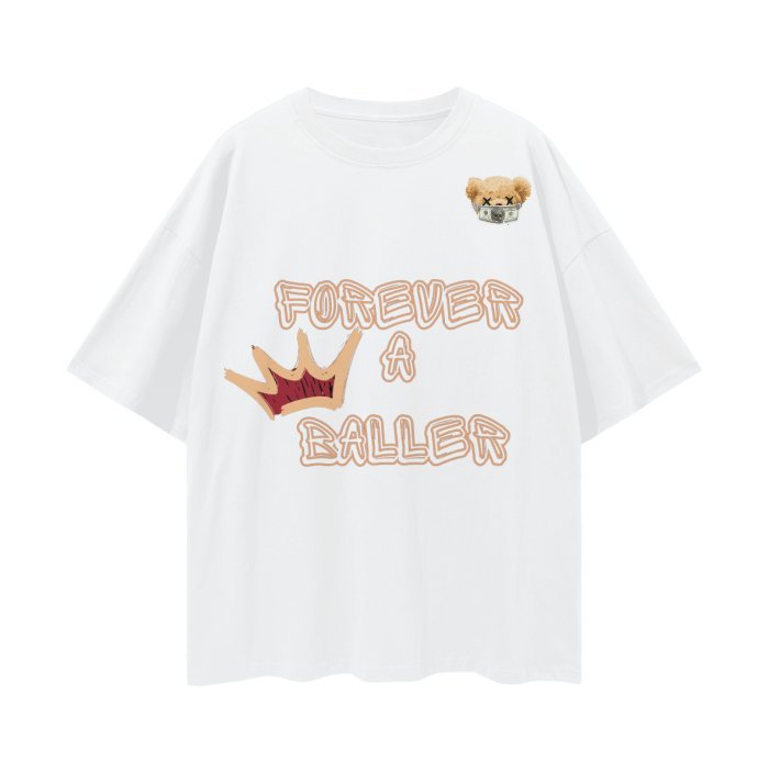 Forever A Baller Money Bear Shirt Mighty Lifestyle Basketball Shirt Baller Tee Oversize Tee Sports Shirt Gym Shirt - Mighty Lifestyle