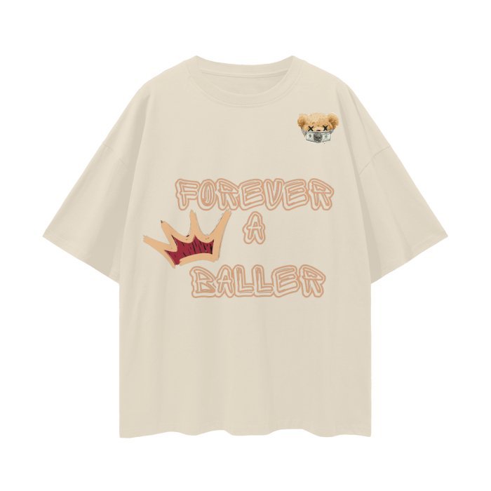 Forever A Baller Money Bear Shirt Mighty Lifestyle Basketball Shirt Baller Tee Oversize Tee Sports Shirt Gym Shirt - Mighty Lifestyle