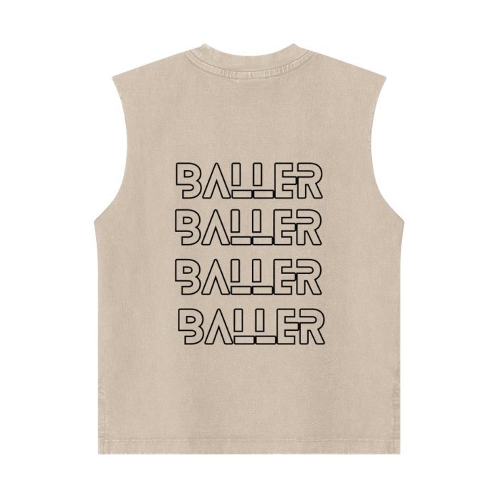 Forever A Baller We Get Buckets Youth Kids Sports Basketball Sleeveless Shirt Washed 100% Cotton Tank Top Mighty Lifestyle Basketball - Mighty Lifestyle