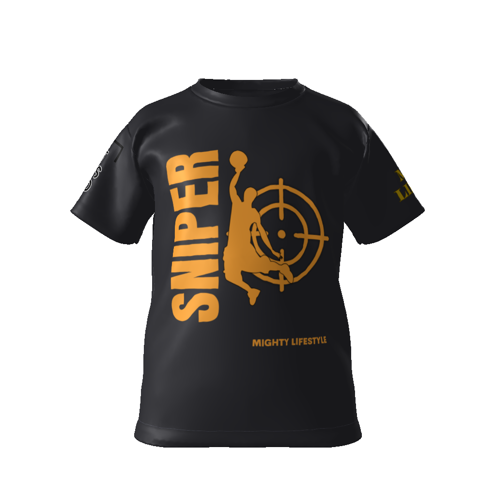 Youth Sniper Sharp Shooter Basketball Shirt | DryFit Shirt Keep Cool Athletic Shirt | Sniper Sharp Shooter Kids Softstyle T-Shirt