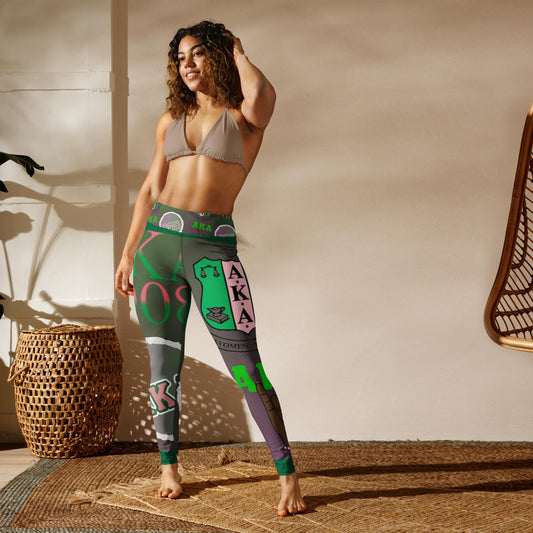 Fun and Classy Yoga Leggings | AKA | Pretty Girls Leggings Gym Tights - Mighty Lifestyle