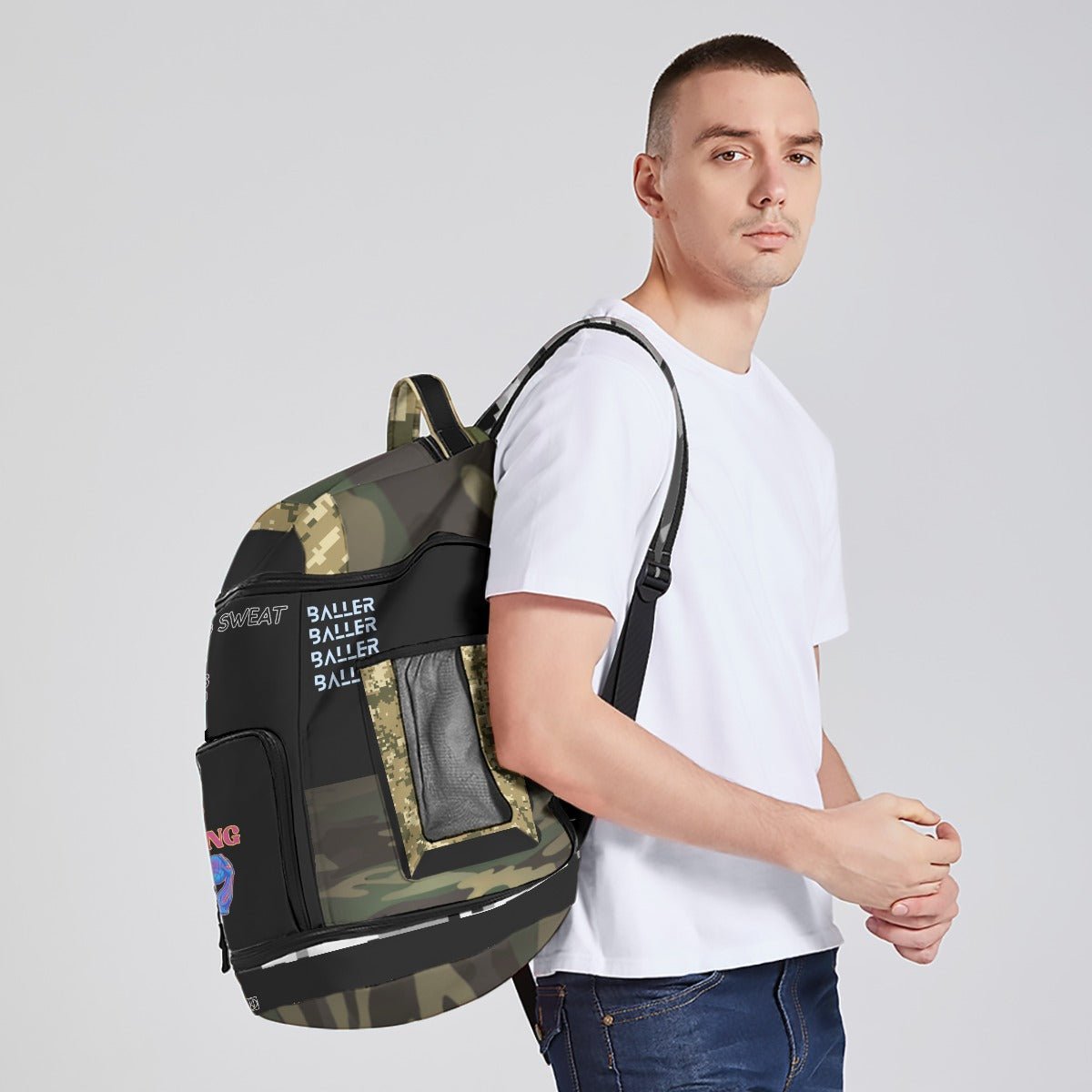 Go Up Strong Basketball Bag Sports Bag Mighty Lifestyle Basketball Bag Backpack Sports Bag Gym Bag Mighty Lifestyle Basketball - Mighty Lifestyle