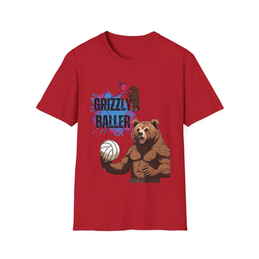Grizzly Baller Volley Shirt, Baller Shirt, Trendy Comfortable Shirt, Sports Shirt, Gym Shirt, Unisex Softstyle T-Shirt - Mighty Lifestyle