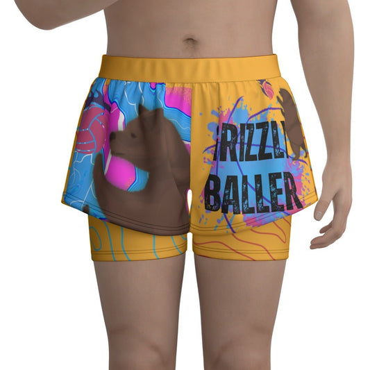 Grizzly Baller Volleyball Shorts | Unisex Sports Lined Shorts - Mighty Lifestyle