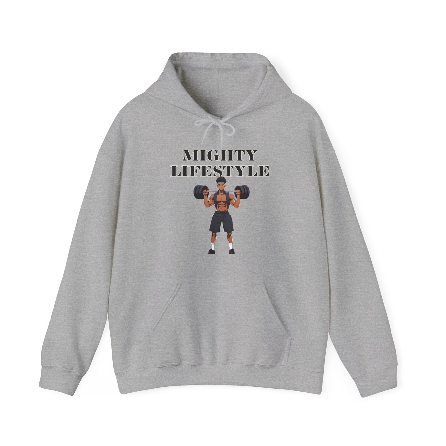 Gym Hoodie, Weightlifting, Crossfit, Body Builder Anime, Mighty Lifestyle Heavy Blend™ Hooded Sweatshirt - Mighty Lifestyle