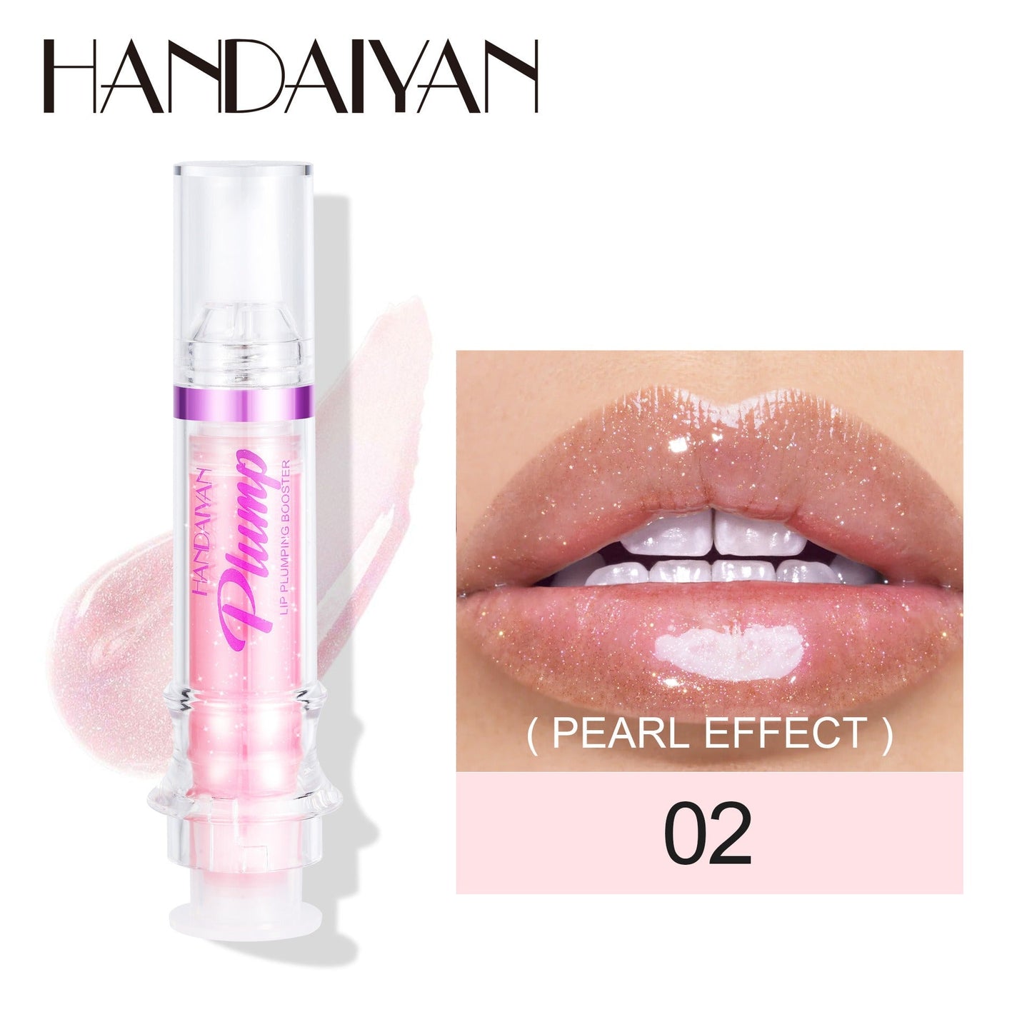 HANDAIYAN PLUMP & POUT Lip Plumping Booster Gloss, High Shine for Plumper Looking Lips,Extreme Shine Crystal Volume Lip Oil - Mighty Lifestyle