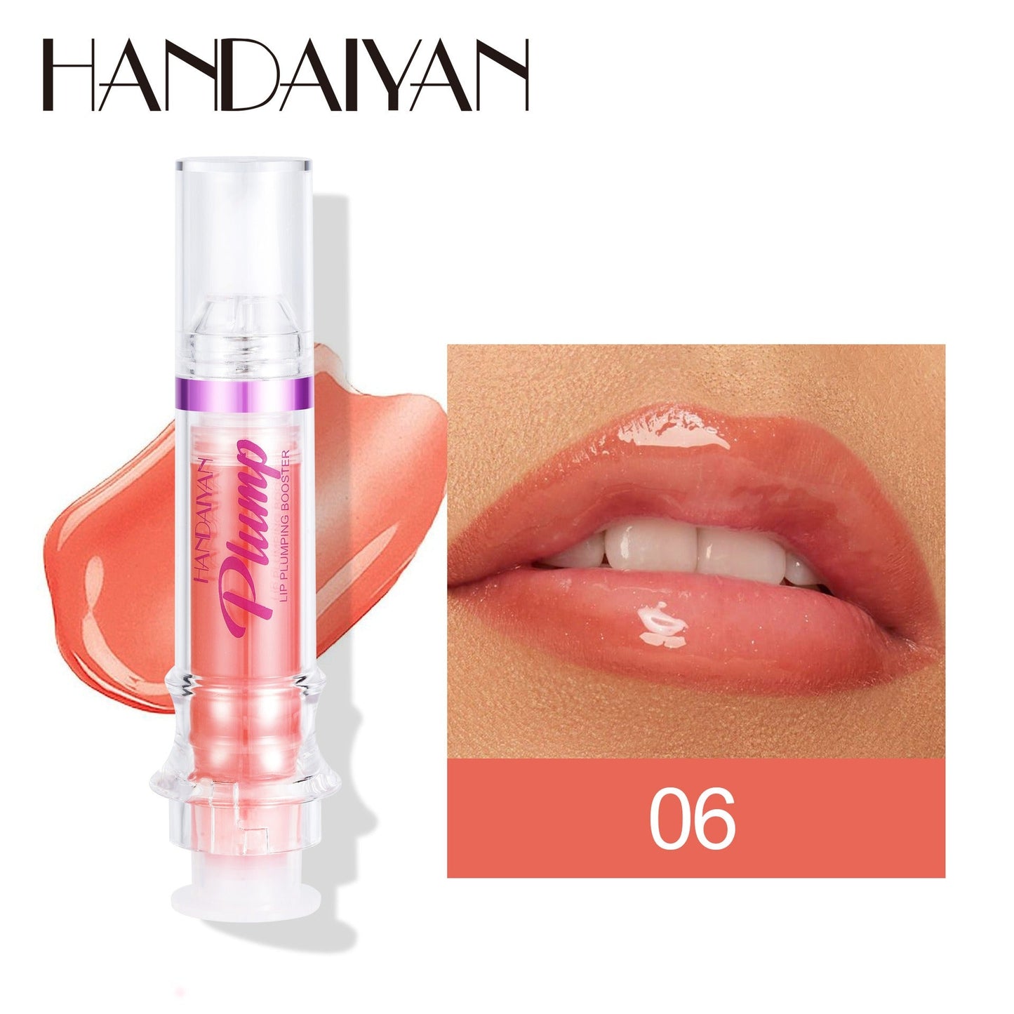 HANDAIYAN PLUMP & POUT Lip Plumping Booster Gloss, High Shine for Plumper Looking Lips,Extreme Shine Crystal Volume Lip Oil - Mighty Lifestyle