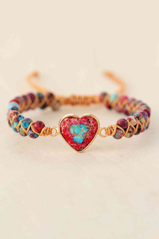 Handmade Heart Shape Natural Stone Bracelet - Mighty Lifestyle