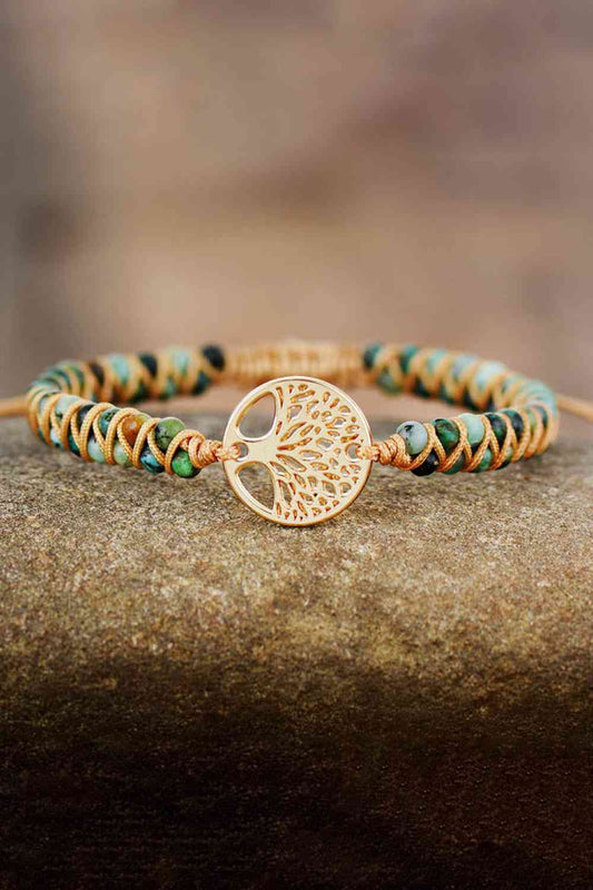 Handmade Tree Shape Beaded Copper Bracelet - Mighty Lifestyle