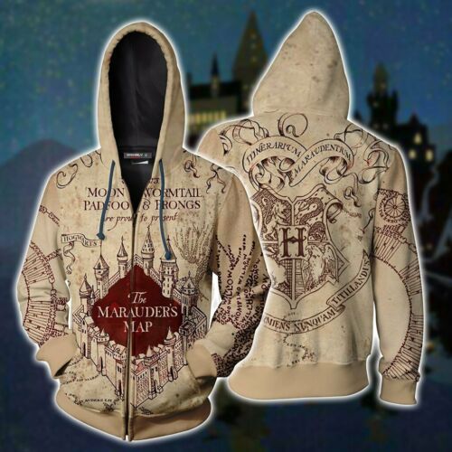 Harry Potter Hoodie Graphic Print | 3D Printed Cardigan Hoodie Sweater Short Sleeve T-Shirt Cosplay Movie Peripheral Pullover - Mighty Lifestyle