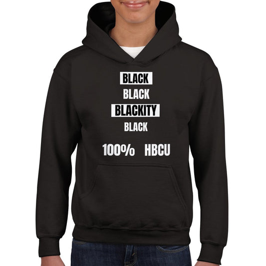 HBCU Blackity Black Classic Kids Pullover Hoodie - Mighty Lifestyle