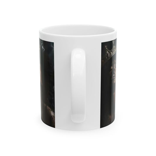 Her Authentic Crown | Modern Art | Queen Art Ceramic Mug, 11oz - Mighty Lifestyle