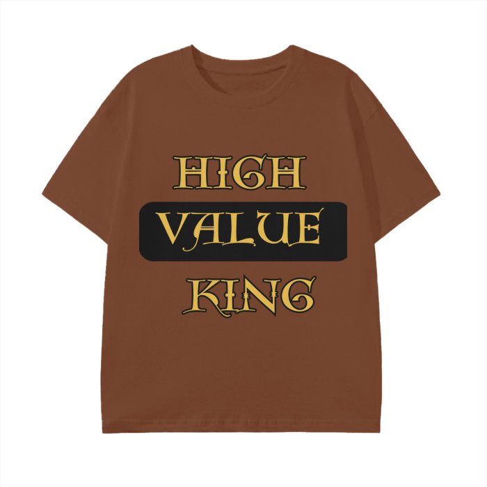 High Value King Black and Gold HBCU Culture Shirt Classic T-Shirt - 180 GSM - Mighty Lifestyle