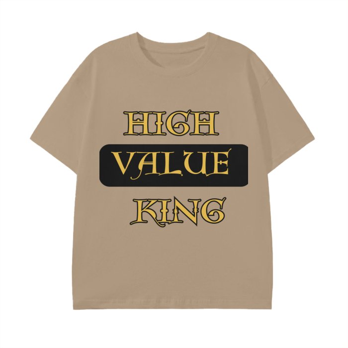 High Value King Black and Gold HBCU Culture Shirt Classic T-Shirt - 180 GSM - Mighty Lifestyle