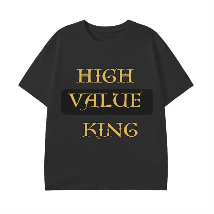 High Value King Black and Gold HBCU Culture Shirt Classic T-Shirt - 180 GSM - Mighty Lifestyle