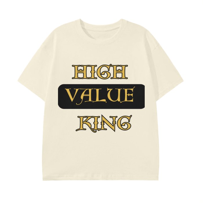 High Value King Black and Gold HBCU Culture Shirt Classic T-Shirt - 180 GSM - Mighty Lifestyle