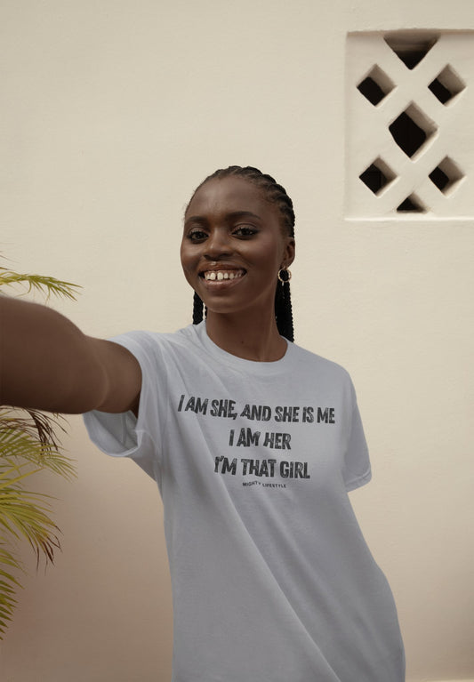 I am She, and She is Me, I am Her, I'm that Girl Seamless T-Shirt - Mighty Lifestyle