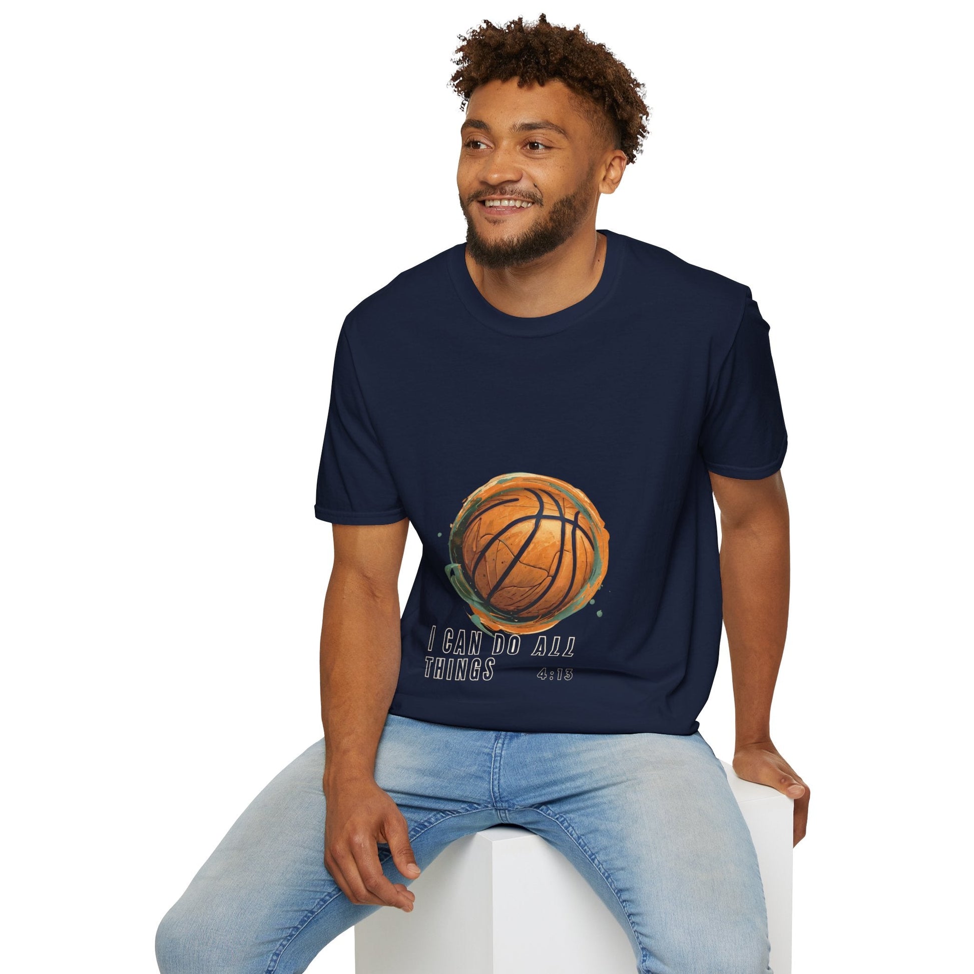 I Can Do All Things | Travel Basketball| AAU Basketball | Basketball Shirt |Basketball Mom| Basketball Dad | Unisex Basketball Shirt | Sports Shirt | Baller Shirt | Mighty Lifestyle | Softstyle T-Shirt - Mighty Lifestyle