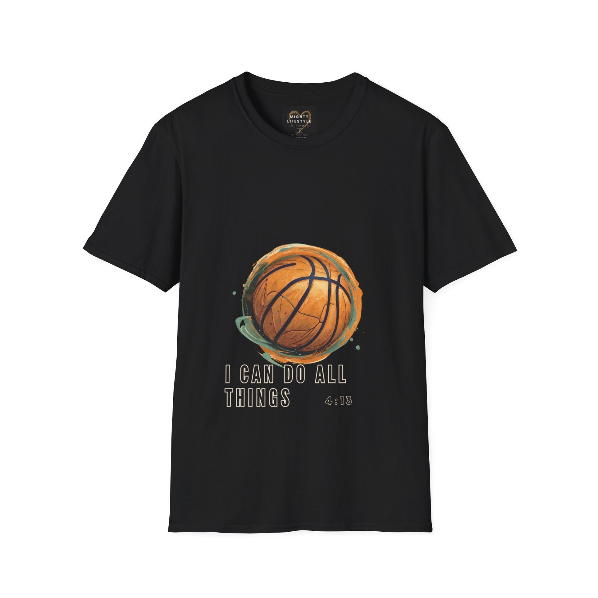 I Can Do All Things | Travel Basketball| AAU Basketball | Basketball Shirt |Basketball Mom| Basketball Dad | Unisex Basketball Shirt | Sports Shirt | Baller Shirt | Mighty Lifestyle | Softstyle T-Shirt - Mighty Lifestyle