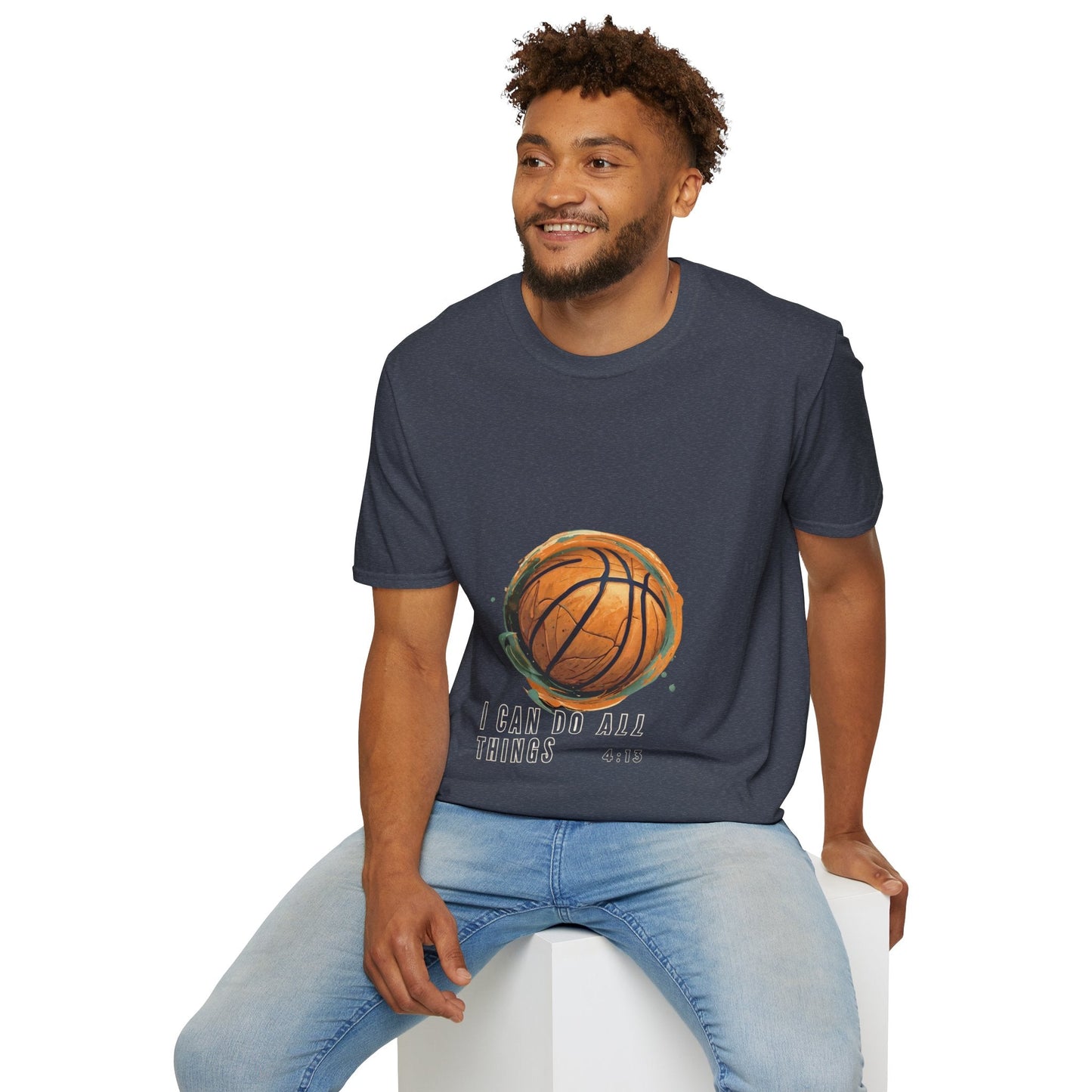 I Can Do All Things | Travel Basketball| AAU Basketball | Basketball Shirt |Basketball Mom| Basketball Dad | Unisex Basketball Shirt | Sports Shirt | Baller Shirt | Mighty Lifestyle | Softstyle T-Shirt - Mighty Lifestyle