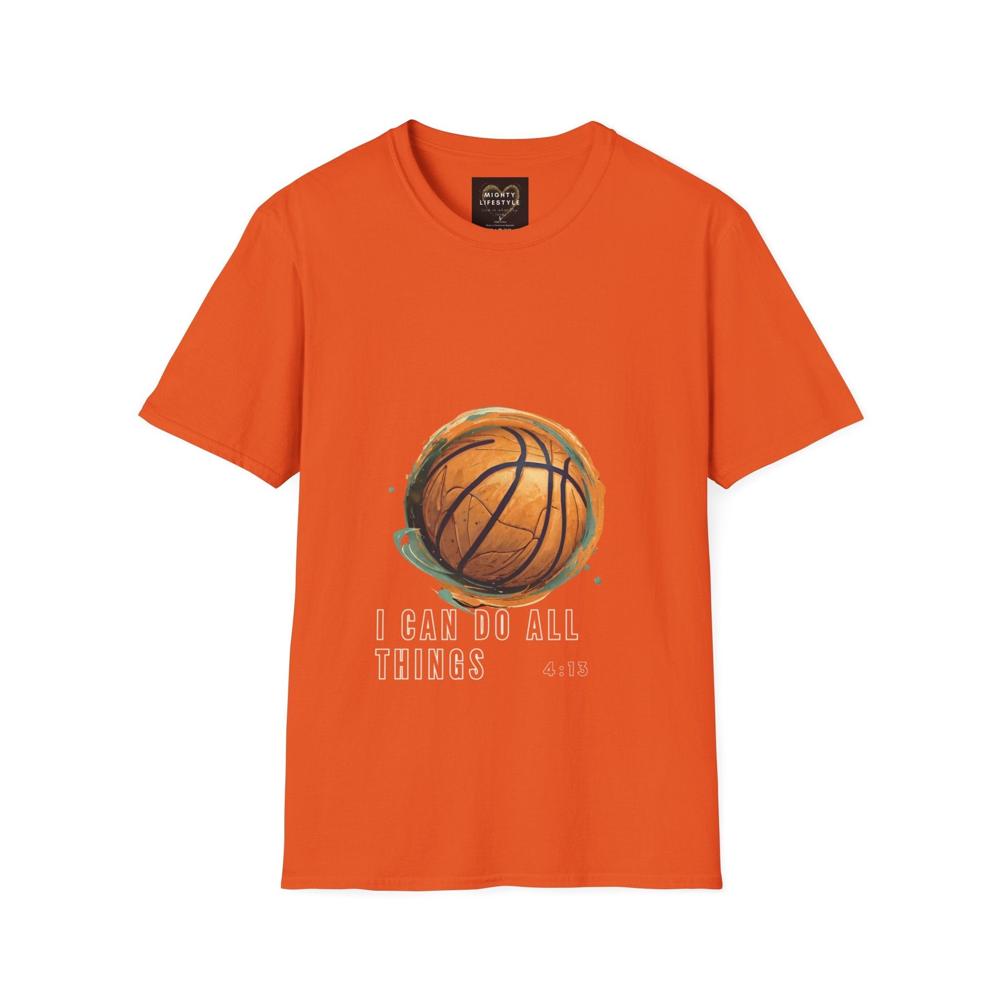 I Can Do All Things | Travel Basketball| AAU Basketball | Basketball Shirt |Basketball Mom| Basketball Dad | Unisex Basketball Shirt | Sports Shirt | Baller Shirt | Mighty Lifestyle | Softstyle T-Shirt - Mighty Lifestyle