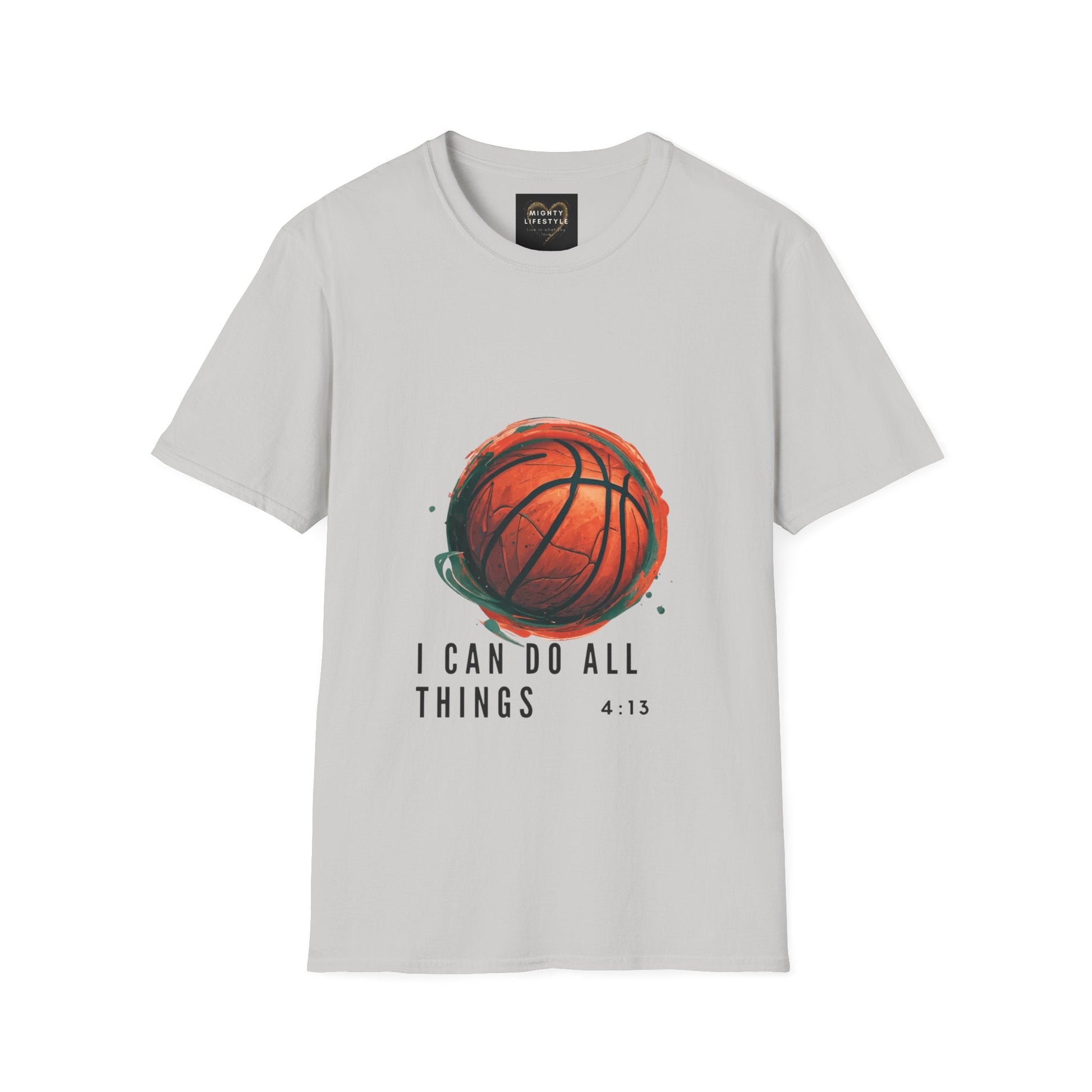 I Can Do All Things (White) | Travel Basketball| AAU Basketball | Basketball Shirt | Unisex Basketball Shirt | Sports Shirt | Baller Shirt | Mighty Lifestyle | Softstyle T-Shirt - Mighty Lifestyle