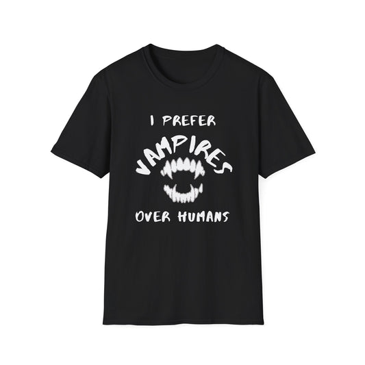 I Prefer Vampires Over Humans, Vampire Shirt, Supernatural Being Shirt, Gift for him man, Gift for her woman, Halloween Shirt - Mighty Lifestyle